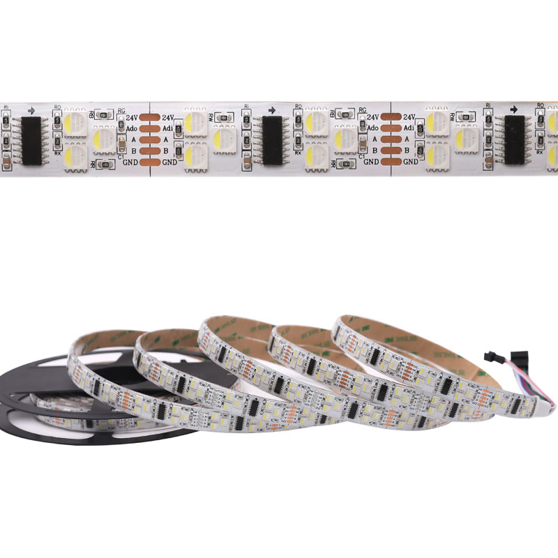 Double Row DMX RGBW LED Strip DC24V 15mm 600LEDs 16.4ft Double Row DMX RGBW LED Strip DC24V 15mm 600LEDs 16.4ft